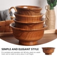 thumbnail image 3 of NIAIZEK Wooden Rice Bowl, Assorted Colors, 6x6x3 Inches, 1 Pack - Kitchen Tableware, 3 of 6