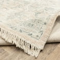 thumbnail image 5 of 2' X 8' Beige And Grey Oriental Hand Loomed Stain Resistant Runner Rug With Fringe, 5 of 10