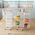 thumbnail image 2 of Carrito de almacenamiento de cocina Ocyfym de 5 niveles, blanco, organizador con ruedas, 2 of 9