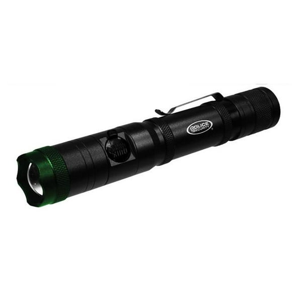 Police Security  800 Lumen Dover LED Rechargeable Focusing Flashlight&#44; Black