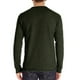thumbnail image 3 of Camiseta de manga larga ajustada de otoño para hombre de color verde puro con cuello redondo y detalle de botones, ideal para la oficina, talla 2XL, 3 of 5