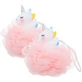thumbnail image 1 of 2 esponjas de baño de unicornio con forma de animal para niños y niñas. Esponja exfoliante para baño., 1 of 8