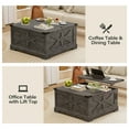 thumbnail image 5 of LAUSAINT HOME Lift Top Coffee Table, Wood Square Center Table with Large Hidden Storage Compartment, Gray, 5 of 12