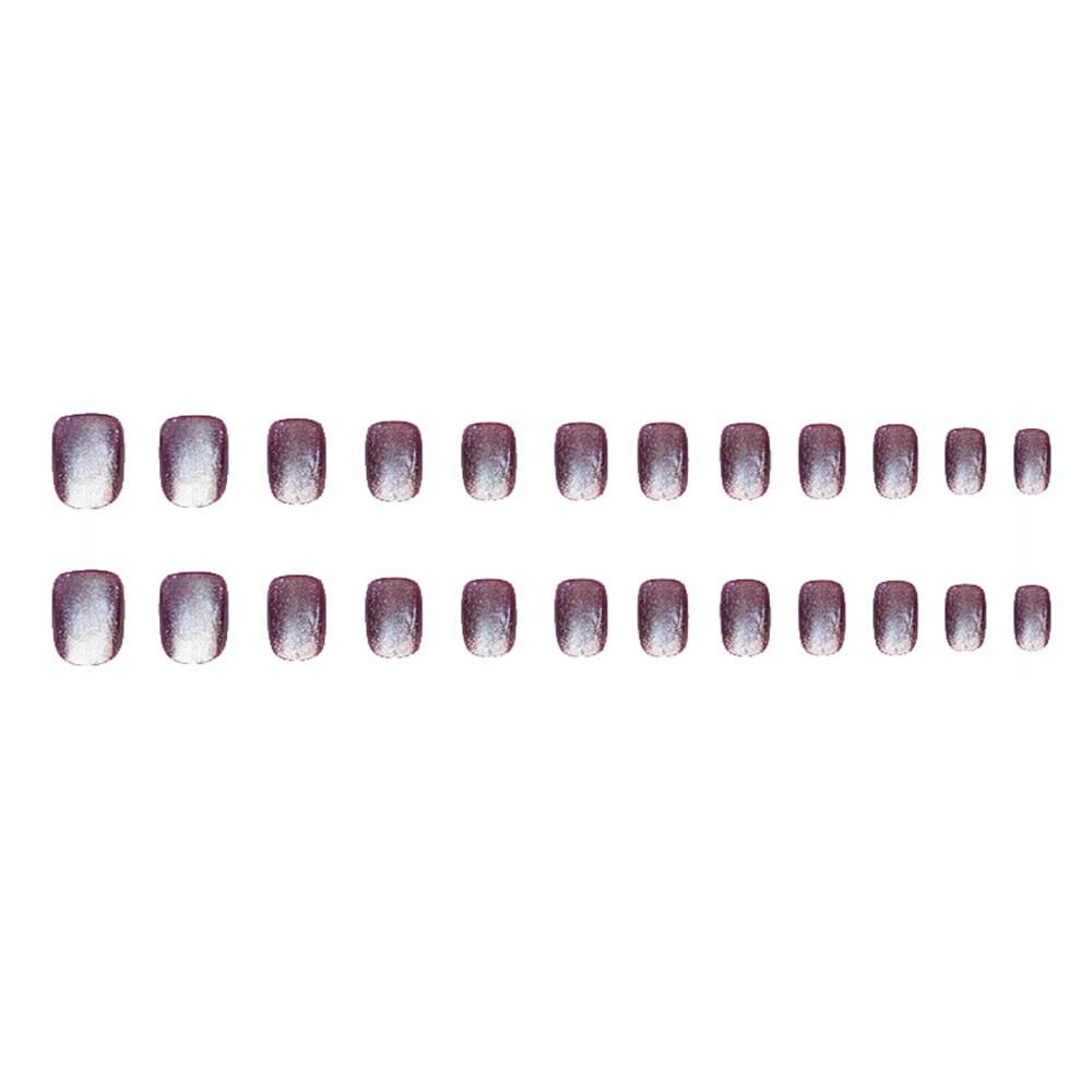 Press on Nails Short Fakes Nails Square False Nails for Girls Colorful