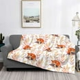thumbnail image 5 of KLL Cute Sleepy Fox Print Fleece Throw Blanket, Horizontal Fleece Bedding Cute Soft Blankets Comfy Fleece Flannel Plush Home Decor for Couch & Bed -80"x60", 5 of 9
