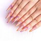 thumbnail image 2 of Prensa en las uñas 24 Uds. Taladro marrón bailarina larga diamantes de imitación ataúd brillante uñas postizas puntas postizas manicura para mujeres y niñas Namotu CZMR-YX171-3, 2 of 7