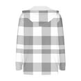 thumbnail image 4 of Atogsazn Womens Sherpa Lined Jacket Zip Up Loose Plaid Shacket Jackets Long Sleeve Winter Hooded Coat Shirt Hoodie 02-Gray M Fashion, 4 of 5