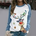 thumbnail image 1 of Chandail en Molleton de Noël pour Femmes 2023 Col Rond Mode Décontractée Manches Longues Imprimé de Noël Chandail en Molleton Blouse en Liquidation, 1 of 4