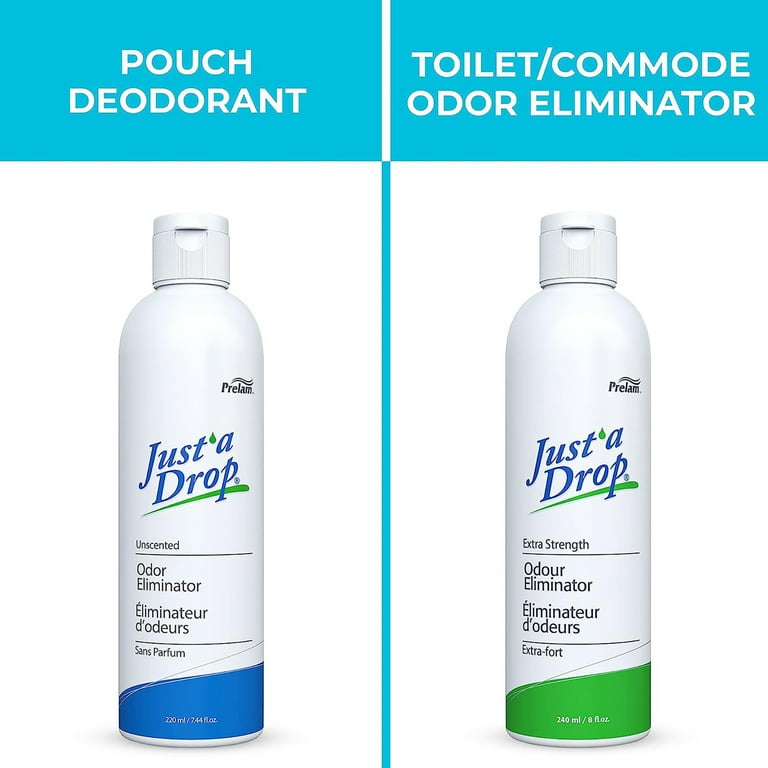 Prelam Just a Drop Odor Eliminator, Toilet Drops, Unscented, 7.44