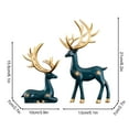 thumbnail image 4 of European-American Style Christmas Resin Couple Deer Crafts - Electroplated Home Decor, Lifelike Design for Living Room TV Cabinet/Fireplace/Shelf, Ideal for Year-Round Use & Holiday Gifts，H, 4 of 6