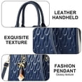 thumbnail image 3 of Travel to work handbag simple messenger bag female pu large-capacity shoulder bag-blue, 3 of 5