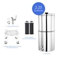 thumbnail image 5 of TOHU Stainless Steel Water Filter - 8-Stage Countertop System with 2 Filters, 2.25 Gal Capacity, Spigot & Stand, Reduces Chlorine for Natural Water Purification, 5 of 9