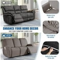 thumbnail image 4 of Stretch Recliner Sofa Covers 3 Pieces Couch Covers for 3 Seat Reclining Sofa, Soft Polyester Fabric Washable Furniture Protector Sofa Slipcovers with Pockets (3 Seat, Taupe), 4 of 14