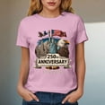 thumbnail image 4 of mgoYE Women T Shirt USA Logo 250 Years America Anniversary Shirt Womens 250th Independence Day Freedom Shirt USA Flag Tee(Pink,2XL), 4 of 8