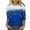 Blue, variant on Patlollav Womens Plus Size Christmas Tops,Ladies Comfortable Blouse 3/4 Sleeve Casual T-Shirt Gift