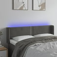 thumbnail image 6 of vidaXL LED Headboard Dark Gray 72"x6.3"x30.7"/34.6" Velvet, 6 of 58