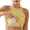 Yellow, variant on Women's Tank Built in Wireless Padded Sleeveless Halter Neck Slim Top Free Size