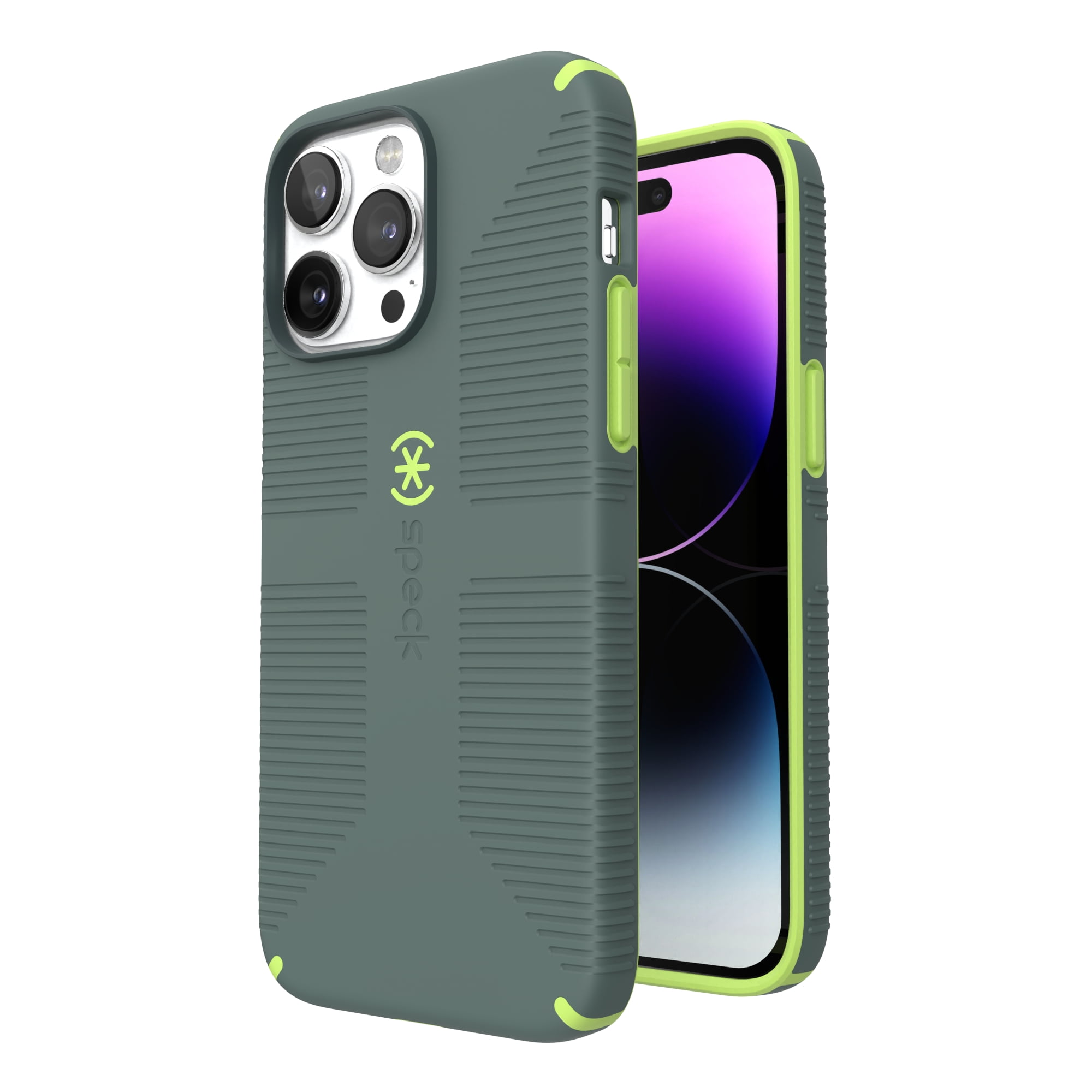 iPhone 14 Pro Max CandyShell Grip with MagSafe in Neo Drab and Glow Green