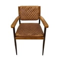 thumbnail image 4 of Pasargad Home CHAIR-0115G-1 Pasargad Home Capri Top Grain Leather Dining Chair with Armrests, 4 of 6