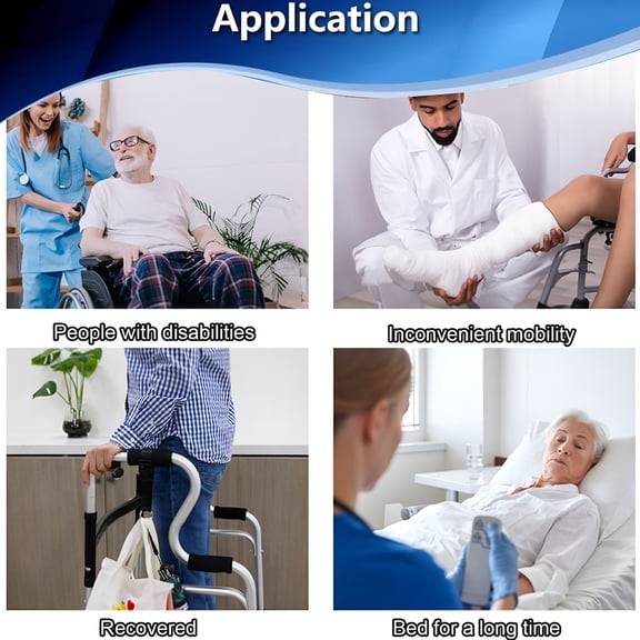 XIRQI Elderly Bed Assist Strap with Cushioned Handles-Adjustable Mobility Aid for Safe Turning & Transfer-Reinforced Nylon Webbing Supports 300lbs-49.2x9.06in-Non-Slip Grip for Seniors & Caregivers