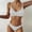 White, variant on Two Piece Swimsuits for Women Fashion Sports Female Solid Bikini Push-Up Padded Swimwear Swimsuit Set