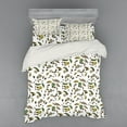 thumbnail image 2 of Ambesonne Floral Bedding Set 3 Pcs, Autumn Nature Design, Twin, Dark Brown Fern Green, 2 of 3