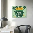 thumbnail image 4 of COMIO St. Patrick's Day Canvas Wall Art Framed Wall Decoration Shamrock Clover Wall  Paintings Gold Coin Pot Leprechaun Hat Beer Aesthetic Wall Artwork Wall Pictures for Living Room, 4 of 5