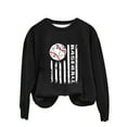 thumbnail image 2 of Sales Today Clearance Oversized Crewneck Sweatshirt Women Women's Baseball Printed Crew Neck Multi Color Multi Size Crew Neck Hoodless Long Sleeve Sweatshirt, 2 of 5