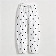 thumbnail image 3 of Mifsaly Polka Dot Sweatpants Wide Leg Drawstring Waist Jogger Sweatpant Trendy Daily Going Out Travel Vacation Barrel Pants Trousers with Pockets, 3 of 7