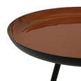 thumbnail image 4 of Kate and Laurel Laranya Modern Side Table, 15 x 15 x 22.5, Dark Clay Red and Black, Chic Minimalist End Table with Hand-Applied Enamel Tabletop, 4 of 6