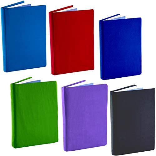 Jumbo Stretchable Book Covers Fits Hardcover Story Textbooks Up to 9.3x14.5 7 Pack Individual Colors Book Suits Durable Book Protector VAGYD Book Covers Washable and Reusable 