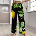thumbnail image 2 of Citrus Lemons Vintage Art Pajamas For Women Loose Retro Night Pajama Pants Comfortable Sleepwear Bottoms Homewear, 2 of 6