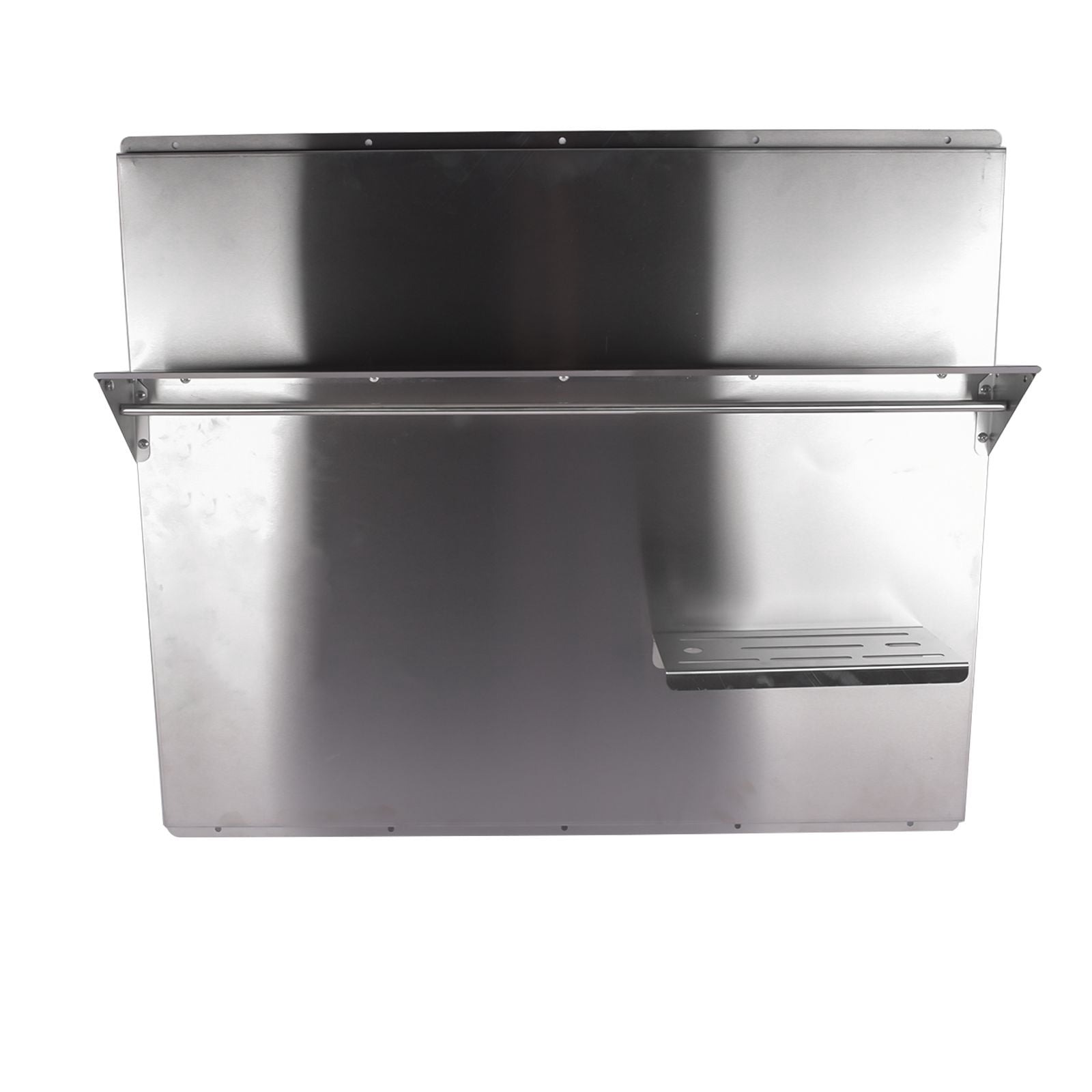 36 x 30.7 Inch Stainless Steel Range Backsplash with Shelf Hanging Rack Wall Shield with Knife Holder 6 Hooks for Kitchen