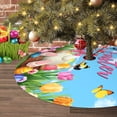 thumbnail image 2 of Easter Tree Skirt 36 Inch, Easter Colorful Eggs Cute Bunny Spring Flowers Grass Suede Xmas Tree Skirt Suitable for Easter Holiday Party Decoration Indoor Outdoor, 2 of 6