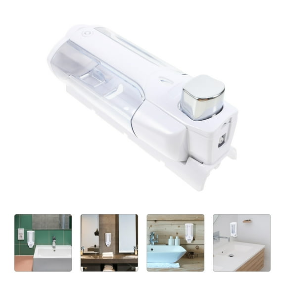 HONMEET Wall Mounted Foaming Soap Dispenser White ABS Plastic for Bathroom Kitchen, Easy Refill and Design