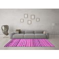 thumbnail image 3 of Ahgly Company Indoor Square Oriental Purple Modern Area Rugs, 5' Square, 3 of 4