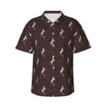 thumbnail image 2 of Xecao Leopard Print print Hawaiian shirt - a stylish short-sleeve button-down for men, perfect for casual beach and tropical outings., 2 of 9