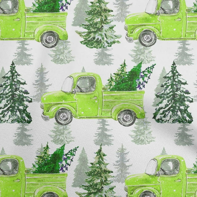oneOone Cotton Flex Light Green Fabric Merry Christmas Craft Projects Decor Fabric Printed By The Yard 40 Inch Wide