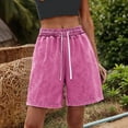 thumbnail image 2 of Laipiong Women's Baggy Wide Leg Shorts Summer 2026 Casual Drawstring High Waisted Trousers with Pockets Comfy Stretchy Beach Vacation Outfits, 2 of 9