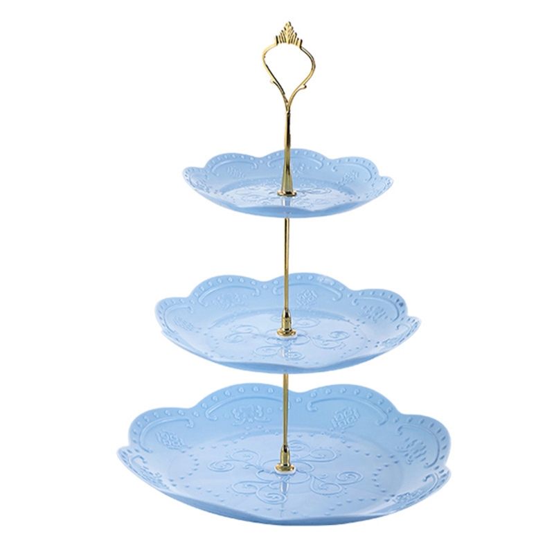Cake Stand 3 Tier Fruit Platter Organizer Removable Assemble Shelf