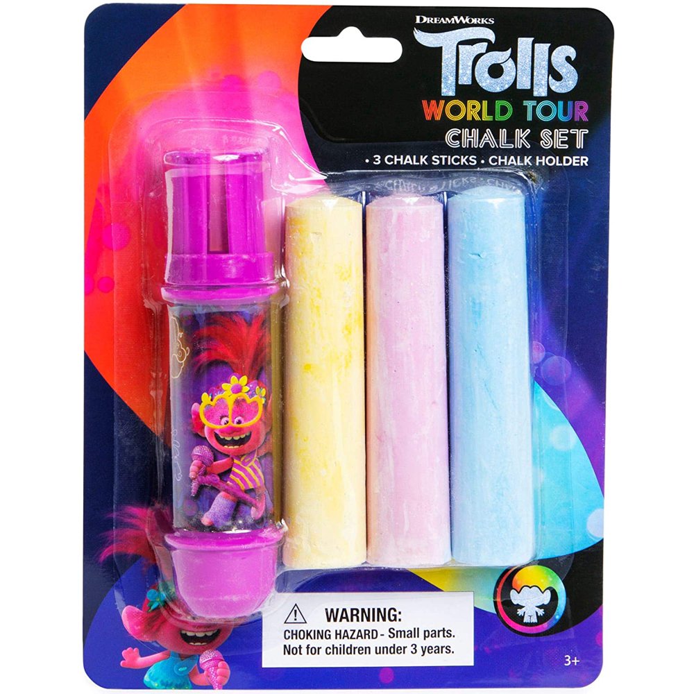 Sidewalk Chalk Set (4 Pc) with Chalk Holder Kids Sidewalk Chalk for