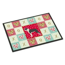 Carolines Treasures CK5816MAT Boston Terrier Love Door Mat Indoor Rug or Outdoor Welcome Mat 18x27 Doormat 27"L x 18"W