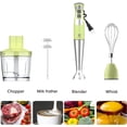 thumbnail image 3 of Immersion Hand Blender, 5-in-1 8-Speed Stick Blender with 500ml Food Grinder, BPA-Free, 600ml Container,Milk Frother,Egg Whisk,Puree Infant Food, Smoothies, Sauces and Soups - Green, 3 of 6