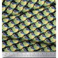 thumbnail image 3 of Soimoi Poly Crepe Fabric Bird,Palm Tree & Sun Nature Printed Fabric 1 Yard 42 Inch Wide, 3 of 3