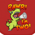 thumbnail image 4 of Inktastic Rawr I'm Two Dinosaur Boys or Girls Baby Bib, 4 of 4