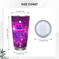 thumbnail image 4 of Saiise Geometry Dash Print Tumbler 20 Oz Stainless Steel Vacuum Insulated with Straw Coffee Cup for Home,Office,Outdoor Works Great for Ice Drinks and Hot Beverage, 4 of 8