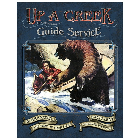 Up A Creek Service Novelty Sign | Indoor/Outdoor | Funny Home Décor for Garages, Living Rooms, Bedroom, Offices | SignMission personalized gift Wall Plaque Decoration