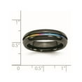 thumbnail image 2 of 6mm Black Plated Titanium Multi Colored Anodized Band Ring, 2 of 5