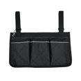 thumbnail image 1 of Bolsa lateral para silla de ruedas Reposabrazos reflectante Bolsa lateral para colgar Organizador de almacenamiento portátil, Negro Speravity  HA003792-01, 1 of 7