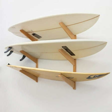 Timber Surfboard Wall Rack | Solid Oak | Holds 3 Surfboards